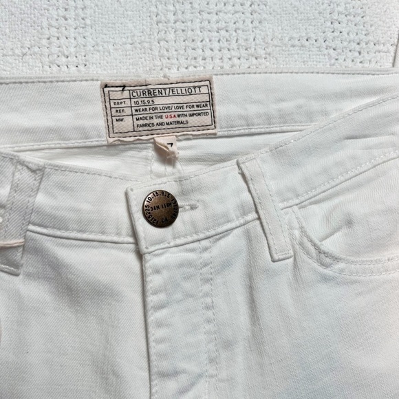 NWT Current Elliott Stiletto Sugar Knee Destroy Raw Hem Jeans - Picture 4 of 10